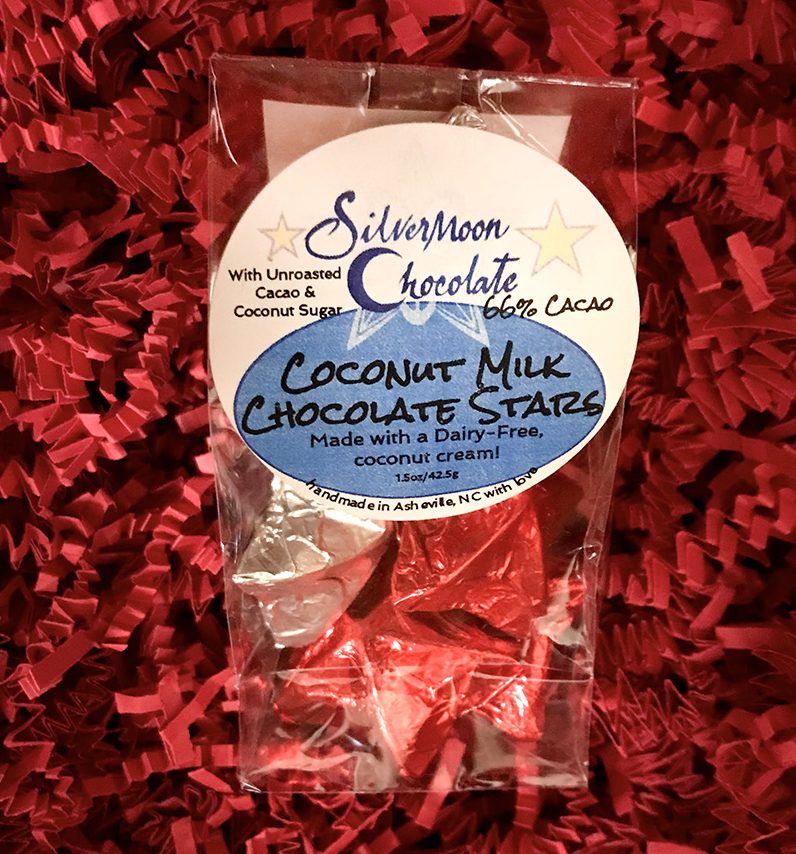 Silvermoon Chocolate Coconut Milk Chocolate Stars (holiday edition)