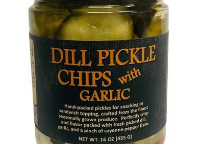 Copper Pot & Wooden Spoon Dill Pickle Chips with Garlic